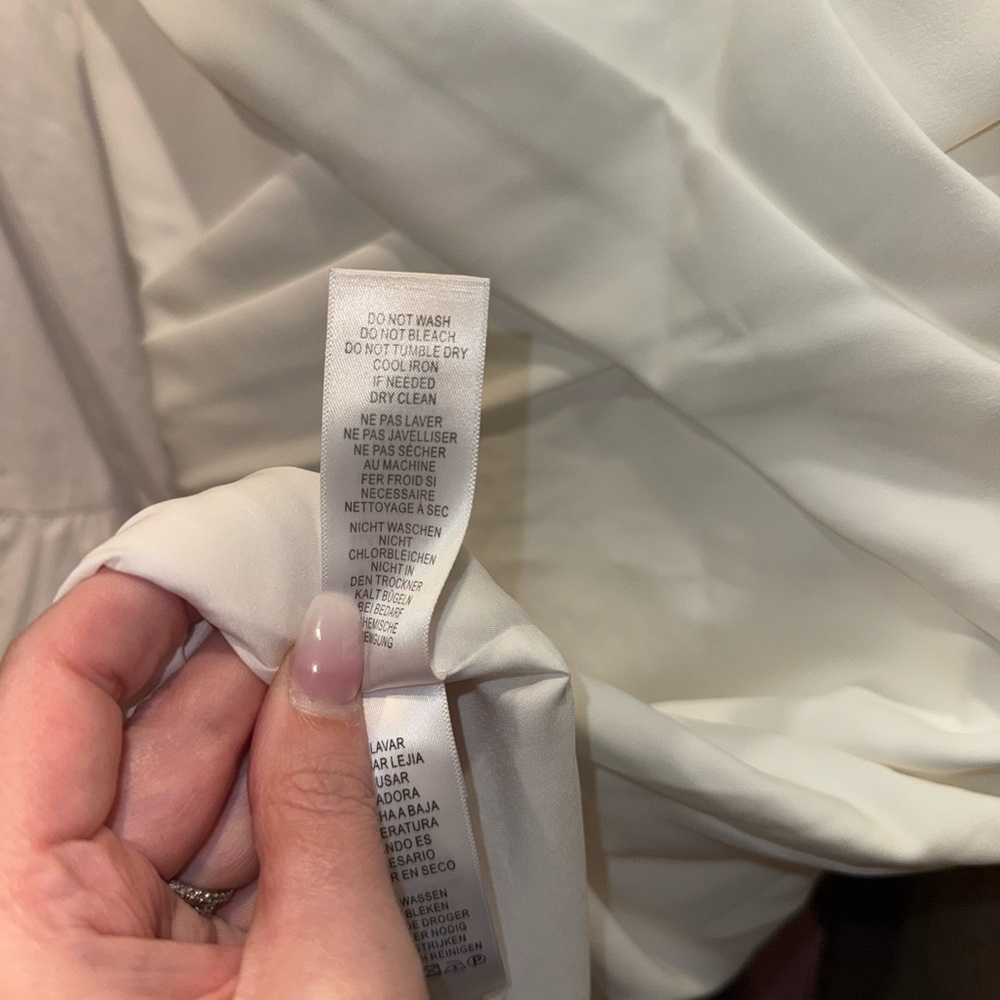 New Aidan Mattox Strapless Crepe Long Dress in Ivory - Picture 15 of 15